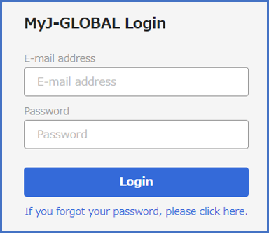 登録したメールアドレスとパスワードを入力し、「ログイン」ボタンをクリックします